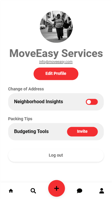 Moving & Relocation App - Profile | Appzroot