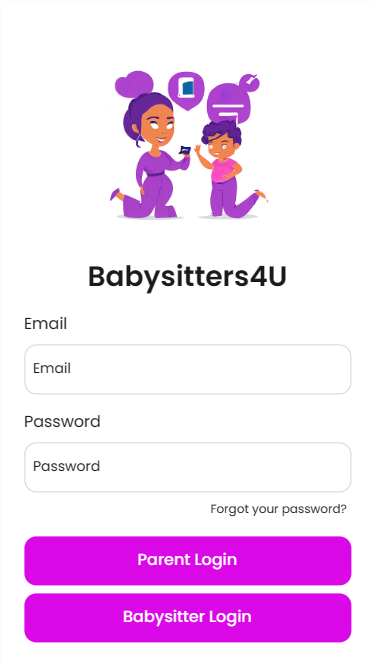 Babysitting App - Login | Appzroot