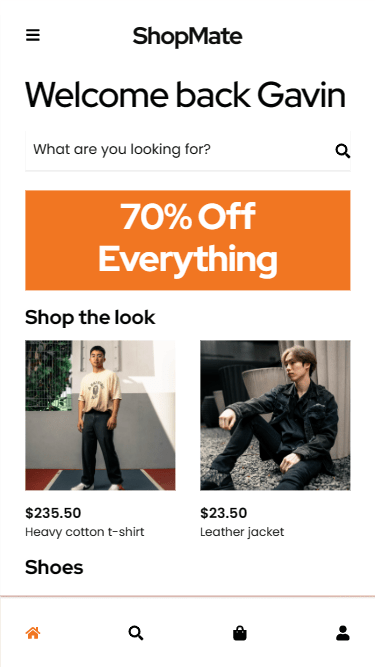Personal Shopping App - Home | Appzroot