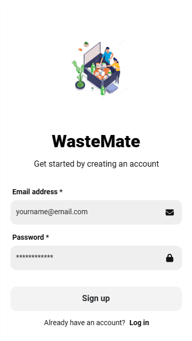 Waste Management App - Signup | Appzroot