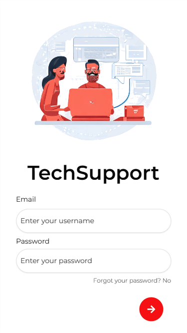 Tech Support App - Login | Appzroot
